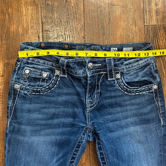 Miss Me Women's Dark Blue Boot Cut Jeans with Silver Embroidery - Picture 5 of 9